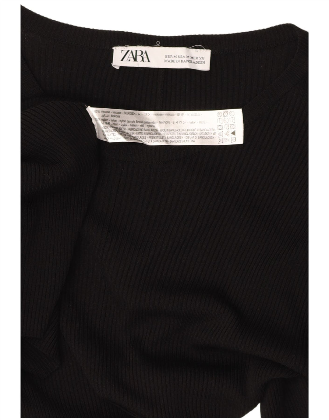 ZARA Womens Long Sleeve Maxi Dress UK 12 Medium Black Viscose