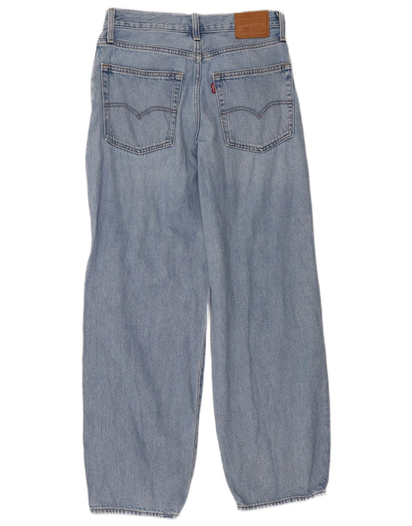 Levi's Womens Baggy Dad Distressed Wide Leg Jeans W26 L30 Blue Cotton
