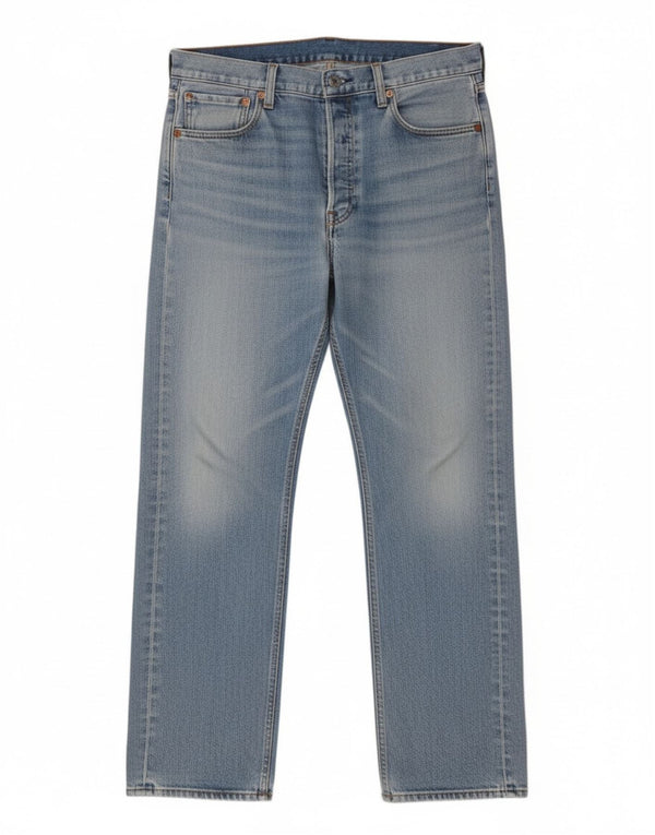 Levi's Mens 501 Straight Jeans W34 L30 Blue Cotton