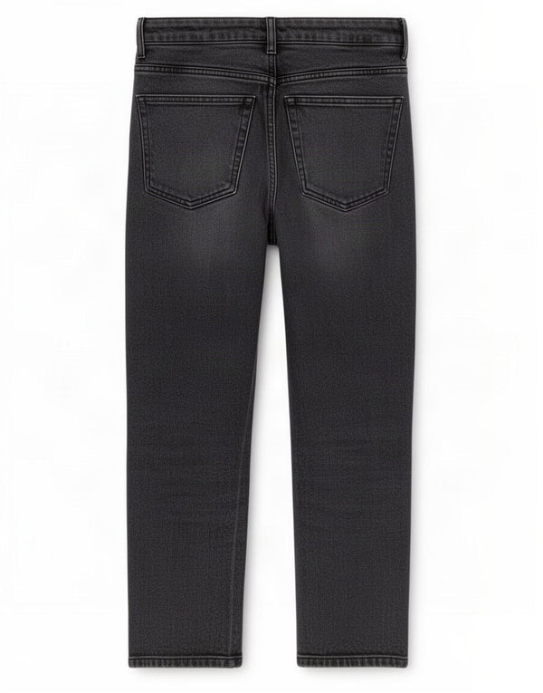 Topshop Womens Crop Straight Jeans W26 L24 Grey Cotton