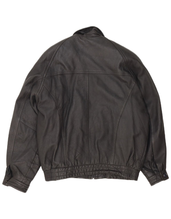 Fatigue Mens Leather Jacket UK 40 Large Black