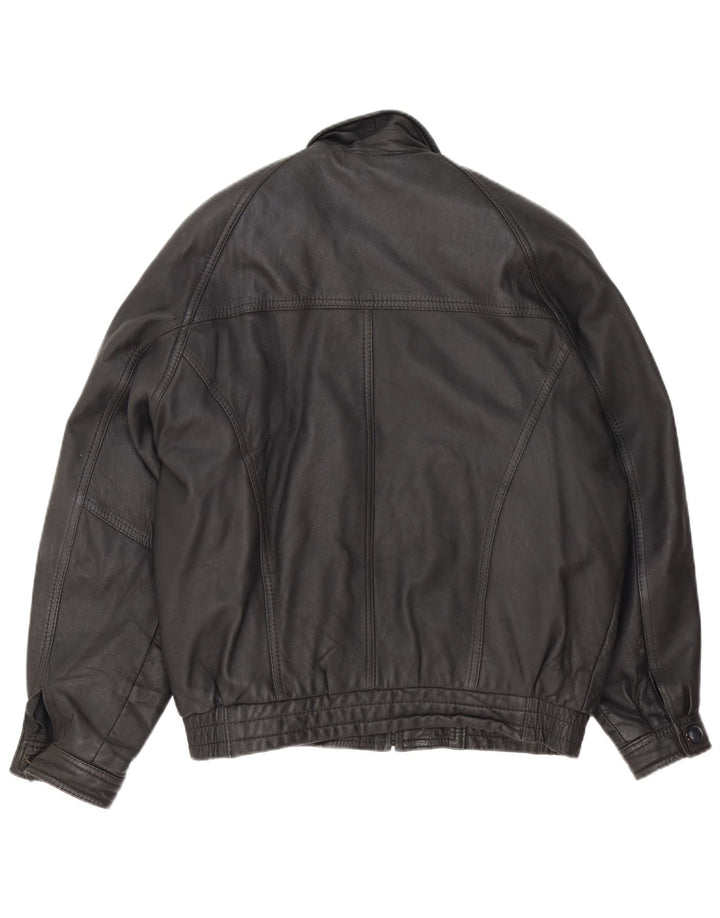 Fatigue Mens Leather Jacket UK 40 Large Black