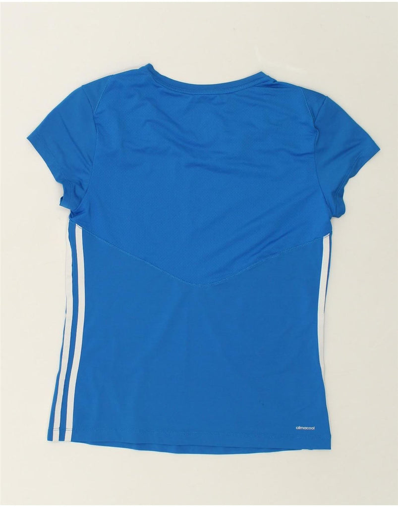 ADIDAS Womens Climacool T-Shirt Top UK 12/14 Medium Blue Nylon | Vintage Adidas | Thrift | Second-Hand Adidas | Used Clothing | Messina Hembry 