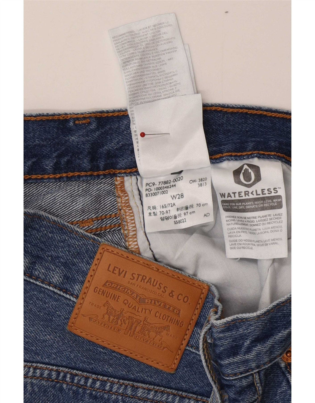 Levi's Womens Denim Skirt W28 Medium Blue Cotton