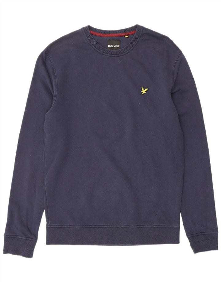 LYLE & SCOTT Mens Sweatshirt Jumper Medium Navy Blue