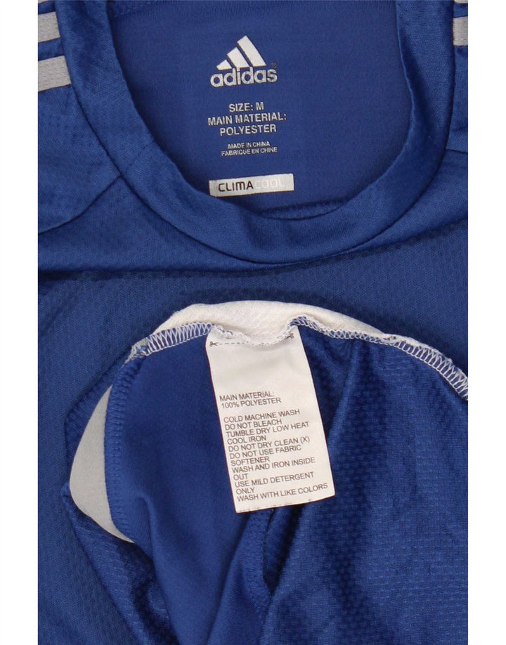 Adidas Mens Climacool Vest Top Medium Blue Colourblock Polyester