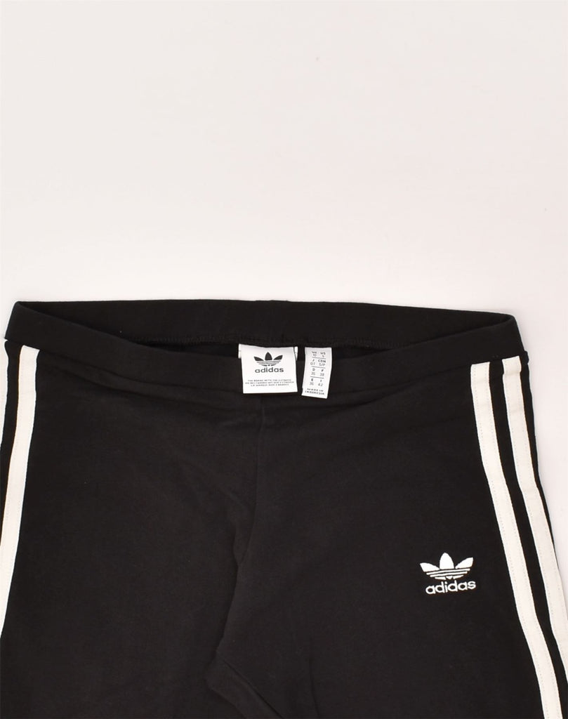 ADIDAS Womens Sport Shorts UK 10 Small Black Cotton | Vintage Adidas | Thrift | Second-Hand Adidas | Used Clothing | Messina Hembry 