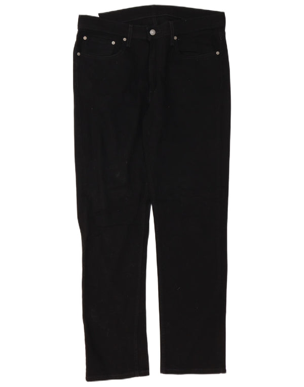 Levi's Mens 514 Straight Jeans W34 L32 Black Cotton