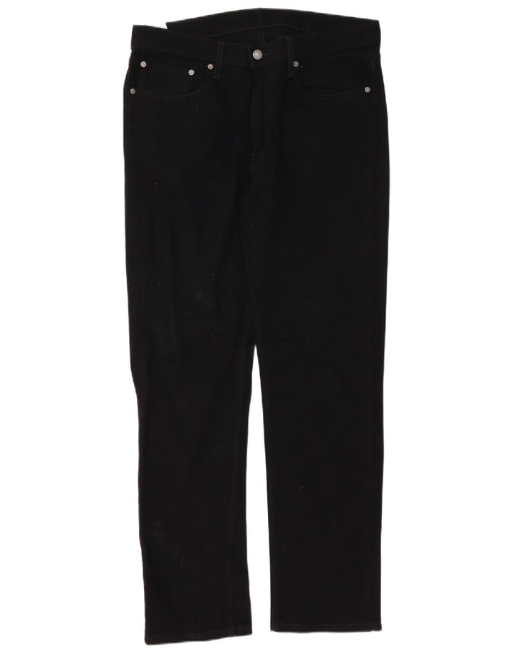 Levi's Mens 514 Straight Jeans W34 L32 Black Cotton