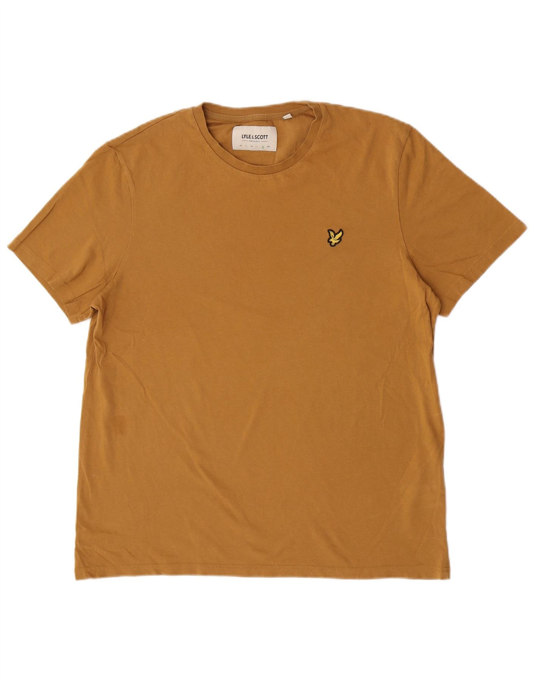 Lyle & Scott Mens T-Shirt Top XL Brown Cotton