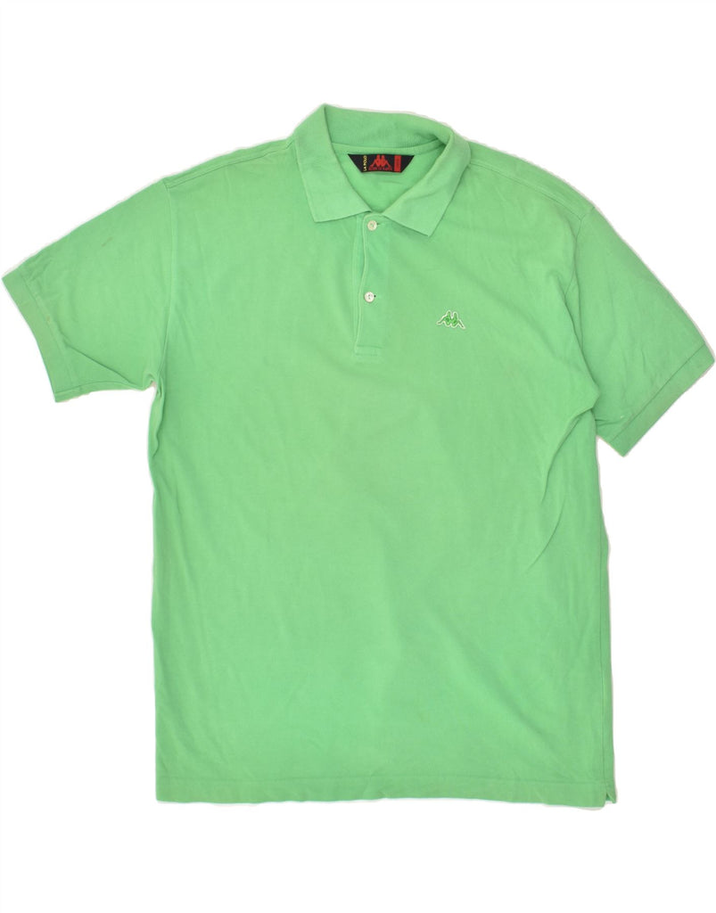 KAPPA Mens Polo Shirt Large Green Cotton | Vintage Kappa | Thrift | Second-Hand Kappa | Used Clothing | Messina Hembry 