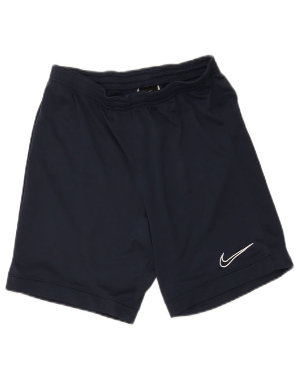 Nike Womens Dri Fit Sport Shorts UK 8 Small Navy Blue Polyester