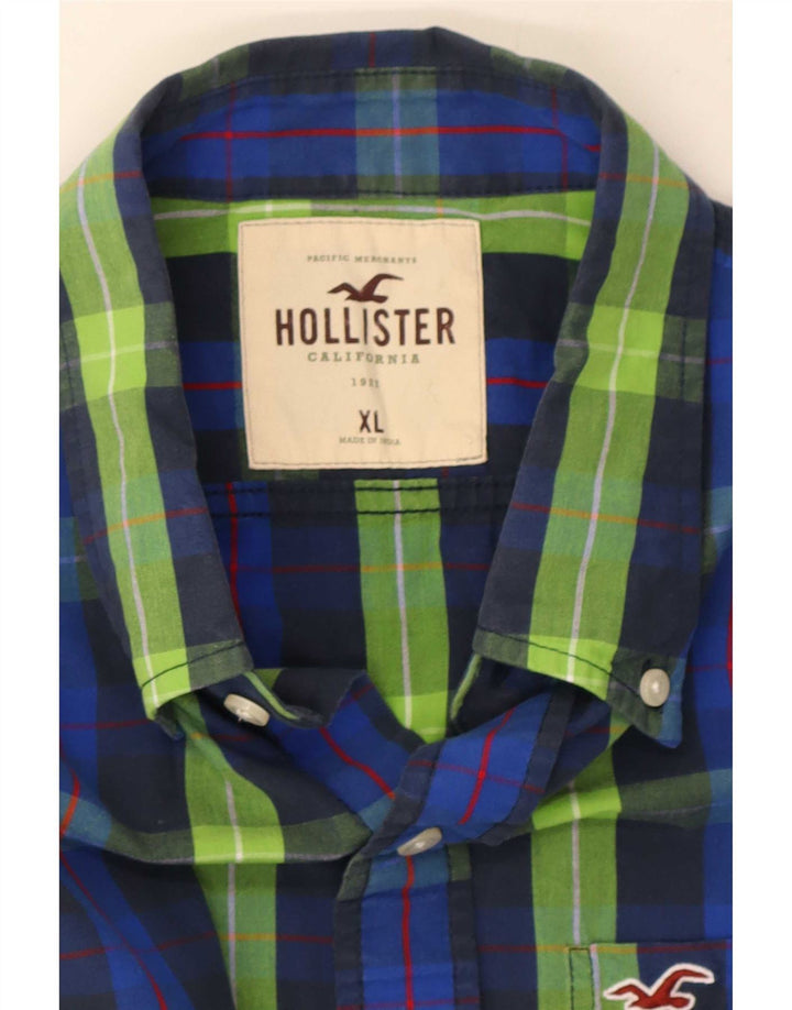 Hollister Mens Shirt XL Blue Check