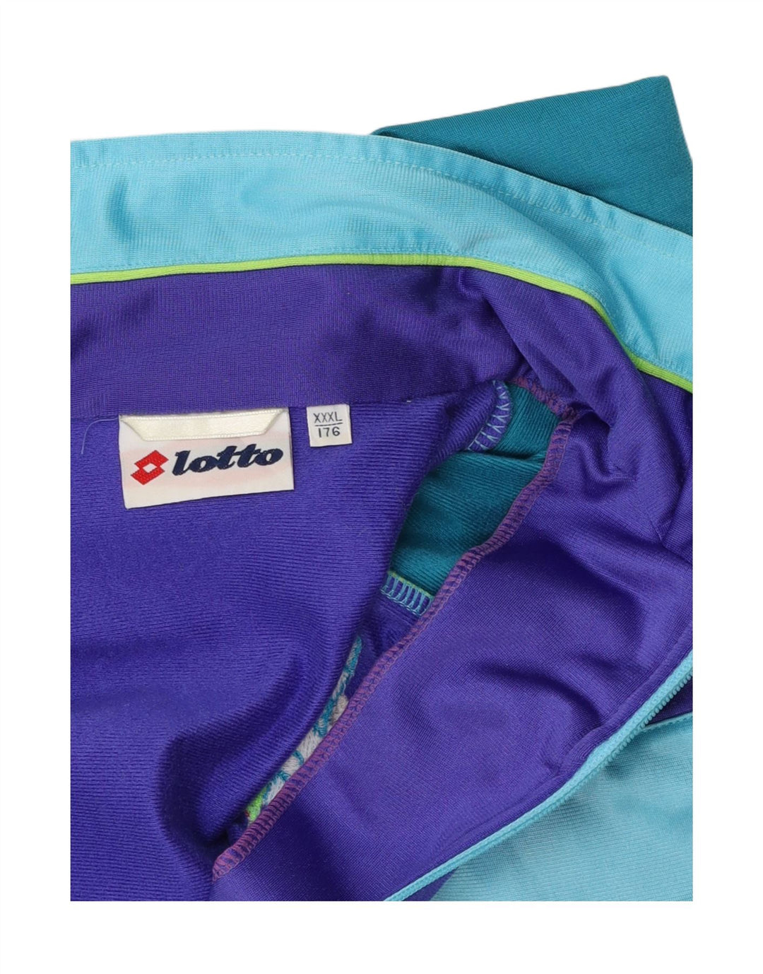 LOTTO Boys Full Tracksuit 15-16 Years 3XL Blue Colourblock Polyester Vintage Lotto and Second-Hand Lotto from Messina Hembry 