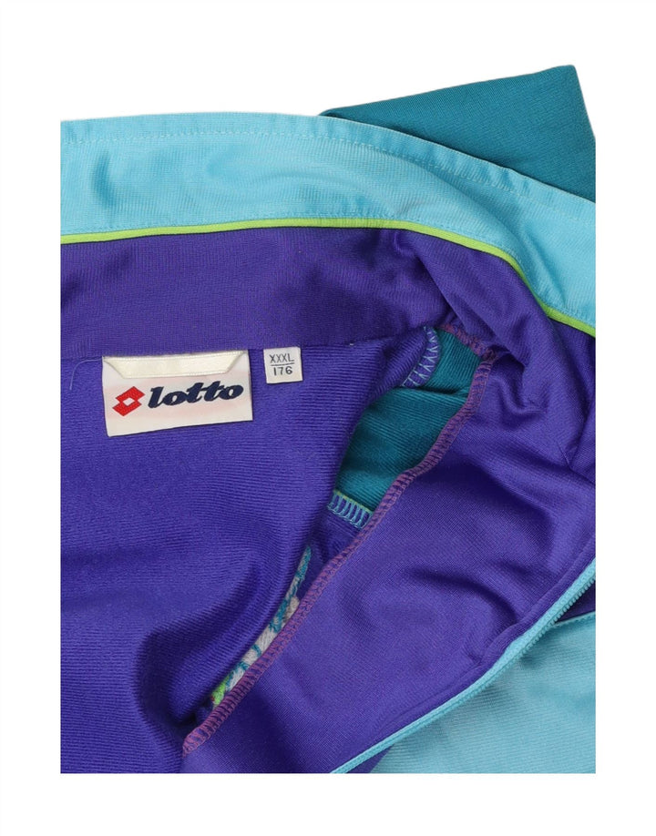 LOTTO Boys Full Tracksuit 15-16 Years 3XL Blue Colourblock Polyester Vintage Lotto and Second-Hand Lotto from Messina Hembry 