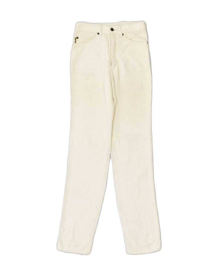 VINTAGE Womens Slim Corduroy Trousers W30 L34 Off White Cotton | Vintage Vintage | Thrift | Second-Hand Vintage | Used Clothing | Messina Hembry 