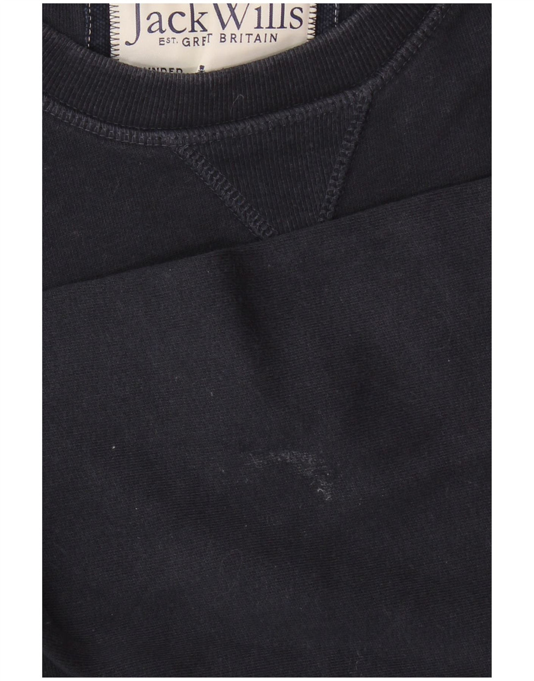 JACK WILLS Mens Sweatshirt Jumper Large Navy Blue Cotton