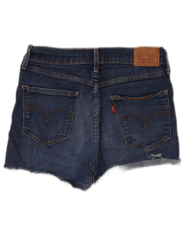 LEVI'S Womens 720 High Rise Denim Shorts W28 Medium Blue Cotton