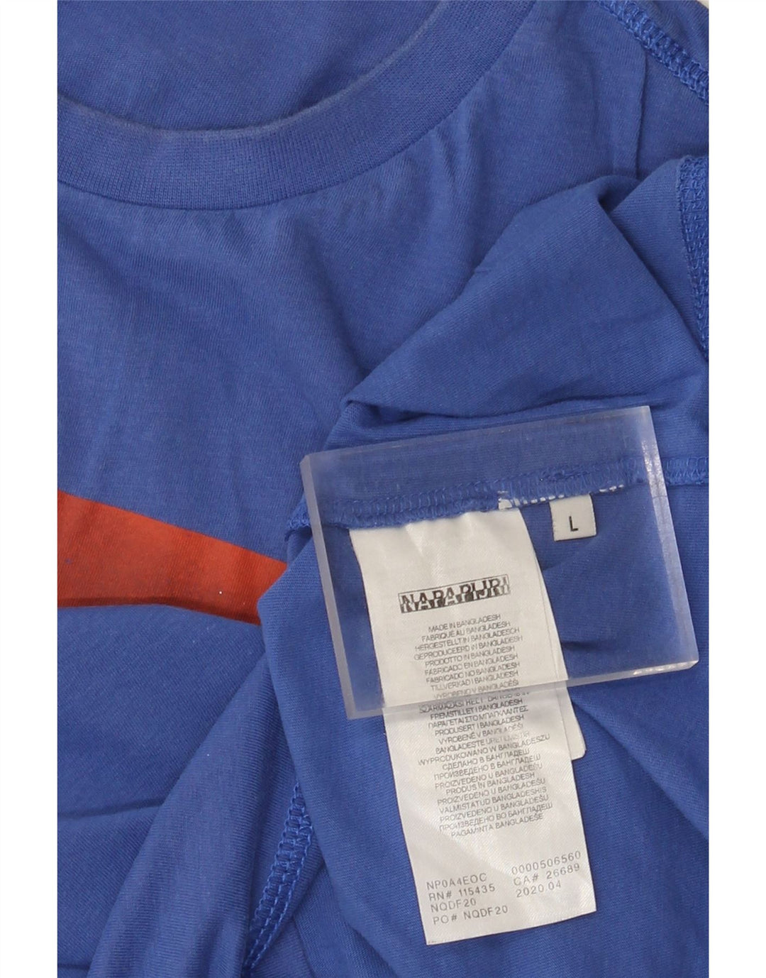 Napapijri Mens Graphic T-Shirt Top Large Blue Cotton