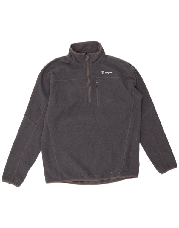 Berghaus Mens Zip Neck Fleece Jumper Medium Grey Polyester