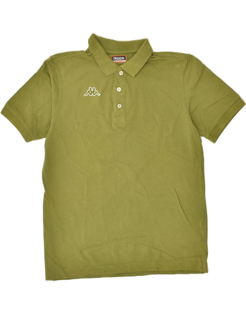 KAPPA Mens Polo Shirt Large Khaki Cotton | Vintage Kappa | Thrift | Second-Hand Kappa | Used Clothing | Messina Hembry 