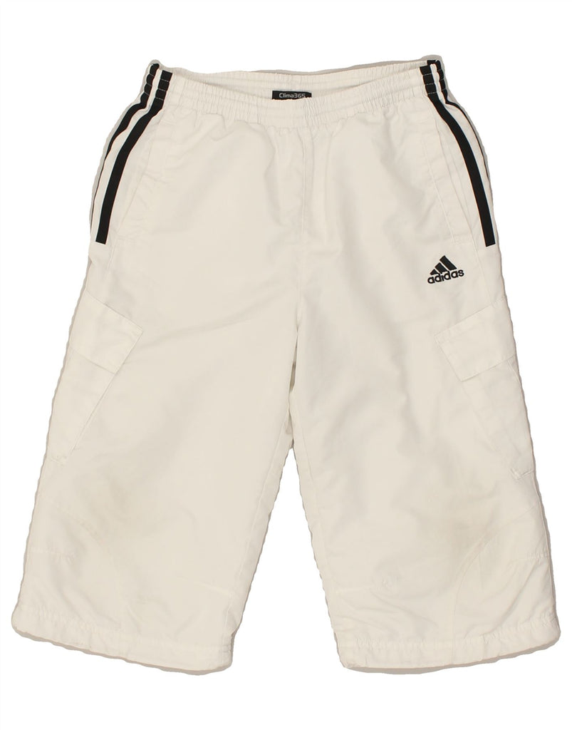 ADIDAS Boys Clima Proof Capri Cargo Tracksuit Trousers 5-6 Years White | Vintage Adidas | Thrift | Second-Hand Adidas | Used Clothing | Messina Hembry 