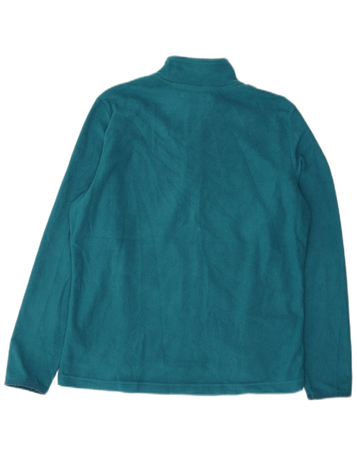 Marks & Spencer Womens Fleece Jacket UK 14 Large  Blue Polyester