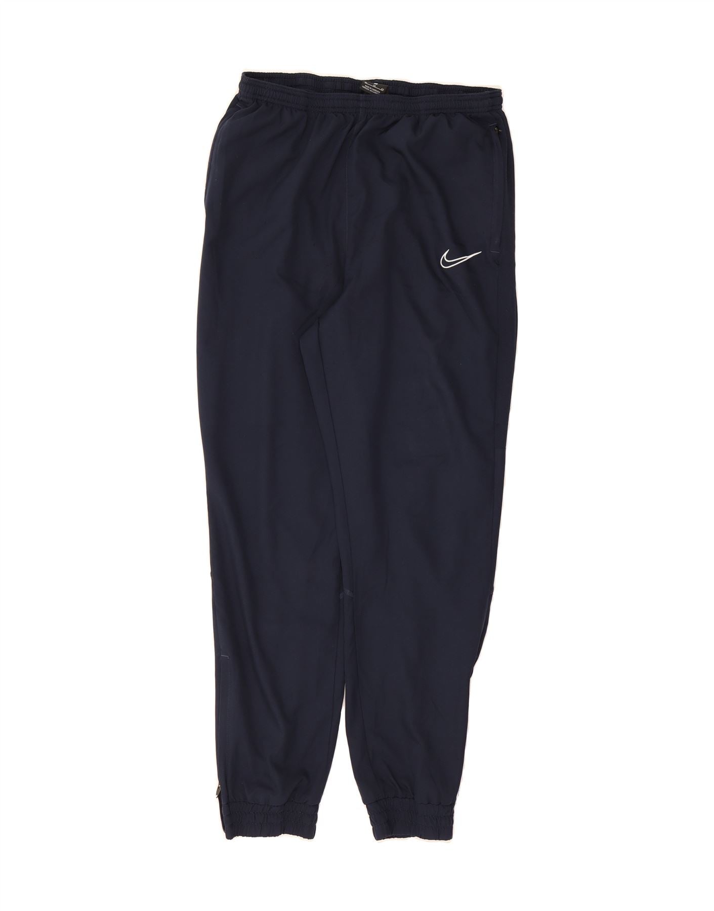 NIKE Womens Dri Fit Tracksuit Trousers Joggers UK 18 XL Navy Blue