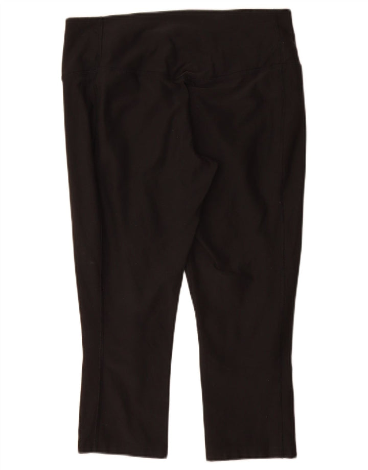 NIKE Womens Dri Fit Capri Leggings UK 12 Medium  Black Polyester