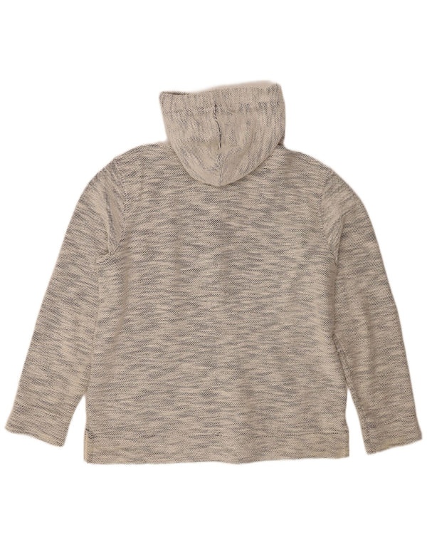 Fat Face Mens Zip Hoodie Sweater Large Grey Flecked Cotton