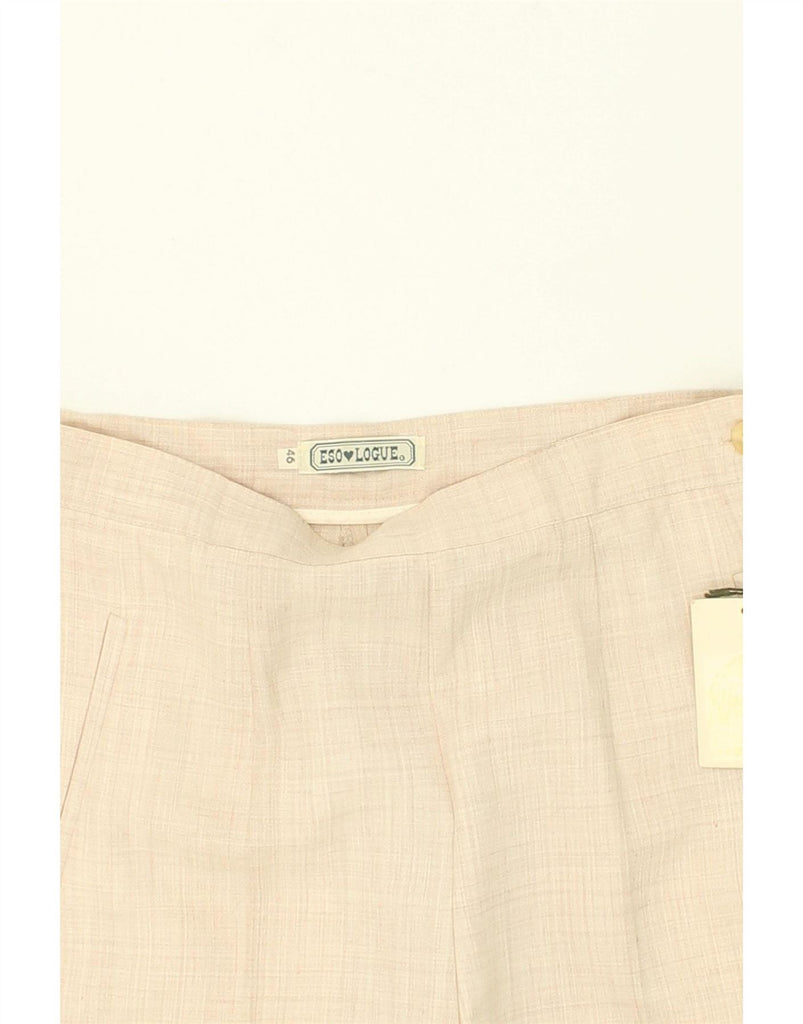 VINTAGE Womens High Waist Casual Trousers IT 46 Large W32 L28 Beige Vintage Vintage and Second-Hand Vintage from Messina Hembry 