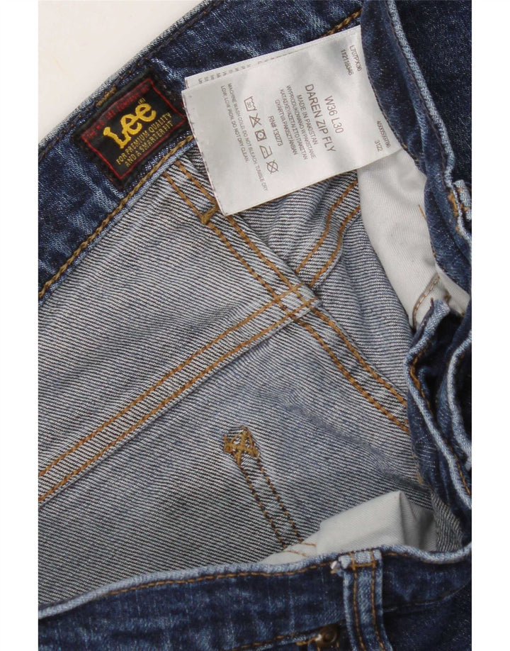 Lee Womens Daren Zip Fly Straight Jeans W36 L30 Blue Cotton