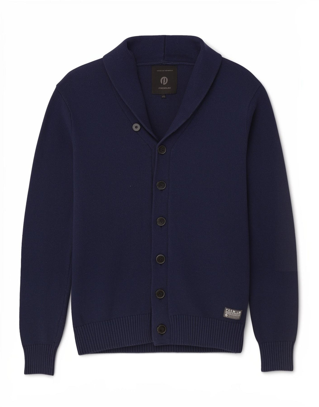 Jack & Jones Mens Cardigan Sweater Large Navy Blue Cotton