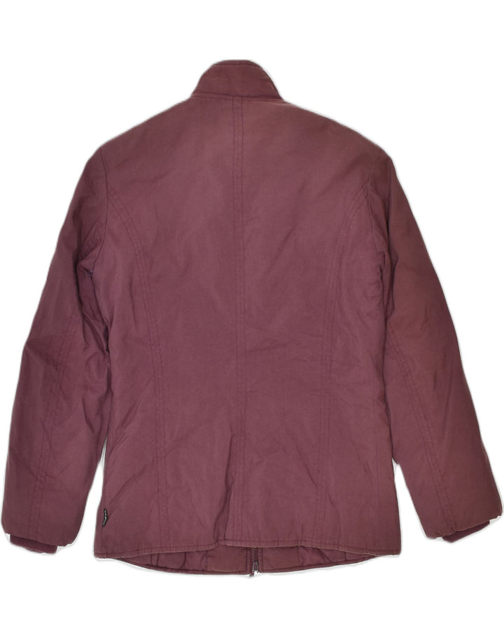 GUESS Womens Overcoat UK 10 Small Maroon Polyamide | Vintage | Thrift | Second-Hand | Used Clothing | Messina Hembry 