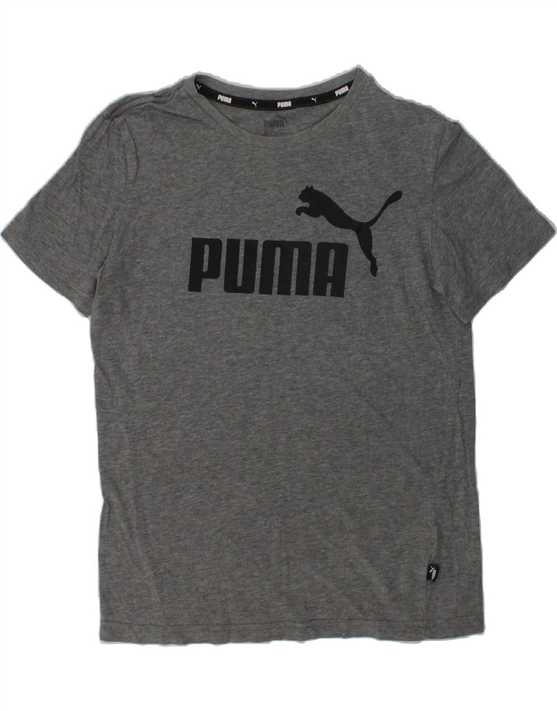 PUMA Boys Graphic T-Shirt Top 11-12 Years Grey | Vintage Puma | Thrift | Second-Hand Puma | Used Clothing | Messina Hembry 