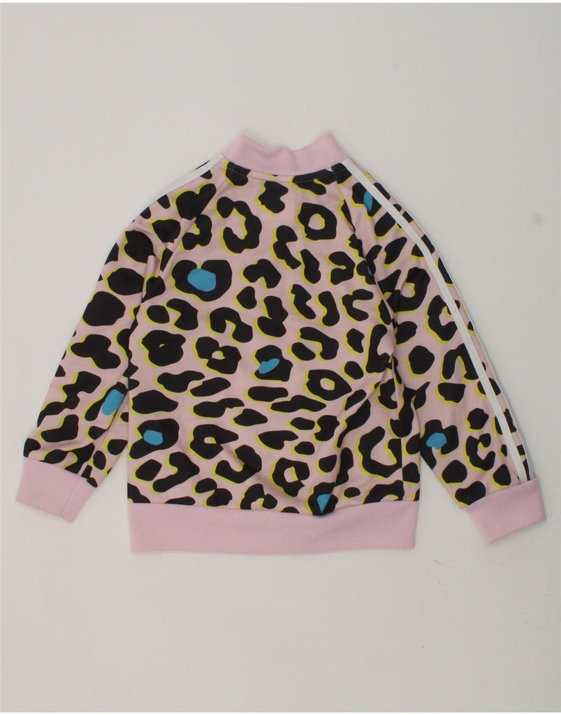 ADIDAS Baby Girls Tracksuit Top Jacket 18-24 Months Pink Animal Print | Vintage Adidas | Thrift | Second-Hand Adidas | Used Clothing | Messina Hembry 