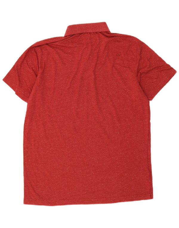 Penguin Mens Polo Shirt Medium Red Flecked Cotton