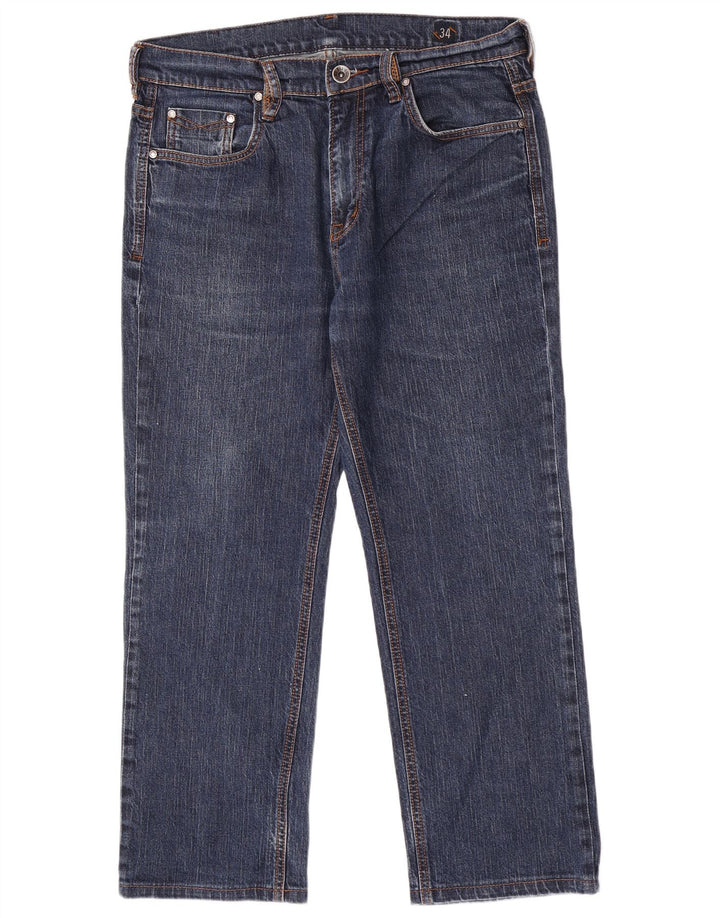 Rifle Mens Straight Jeans W34 L26 Blue Cotton