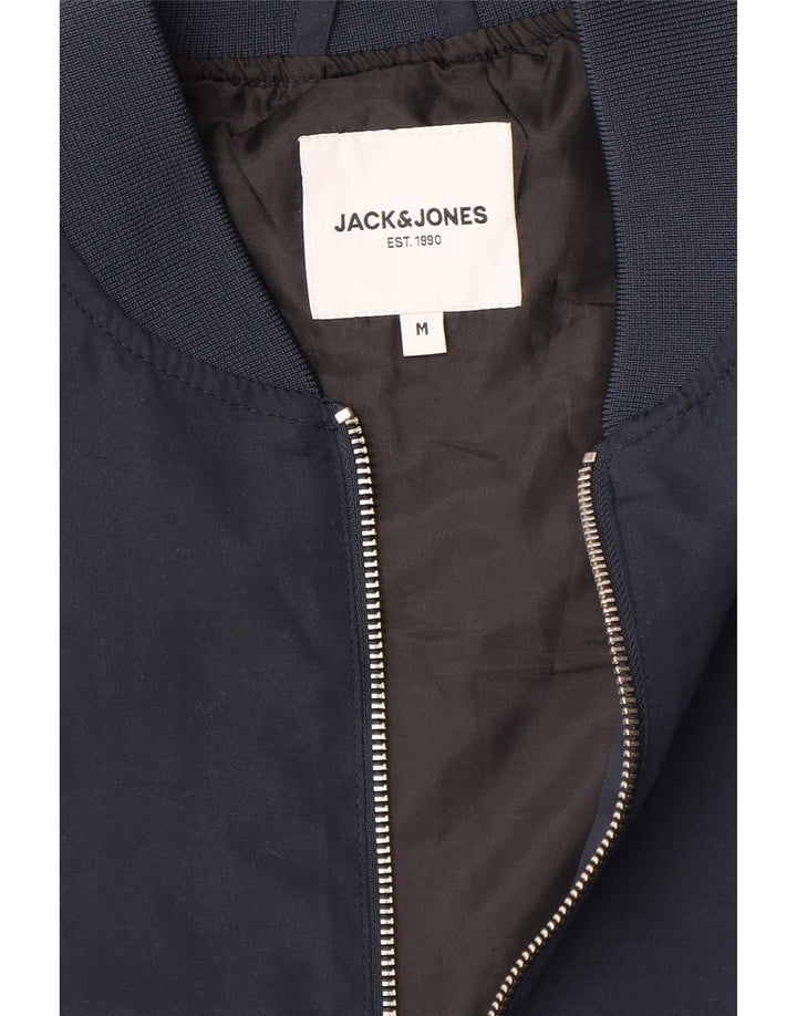 Jack & Jones Mens Bomber Jacket UK 38 Medium Navy Blue