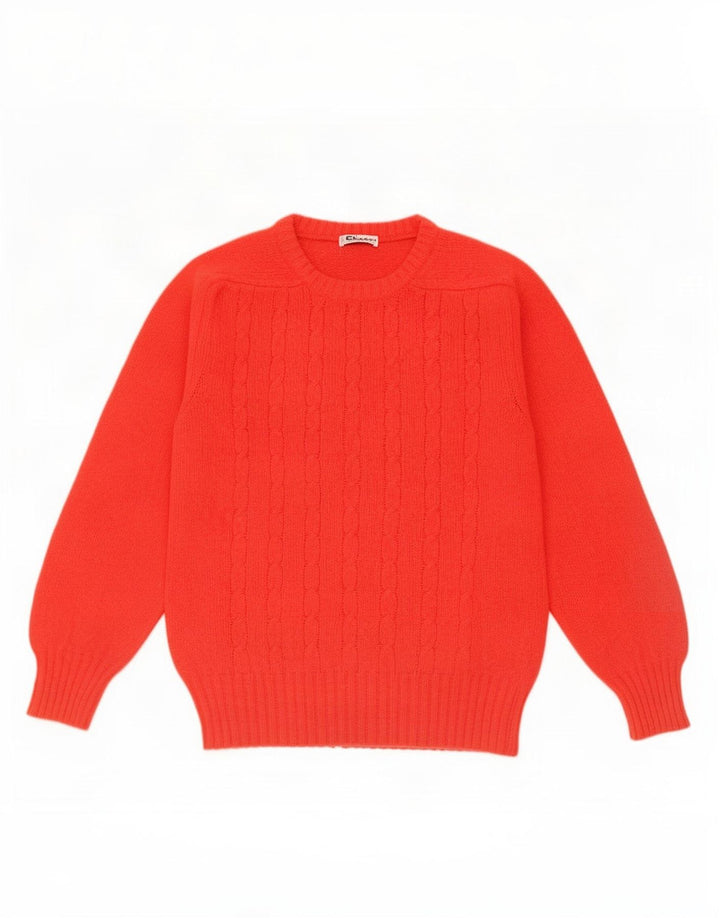 Flipper Mens Crew Neck Jumper Sweater Small Red Wool