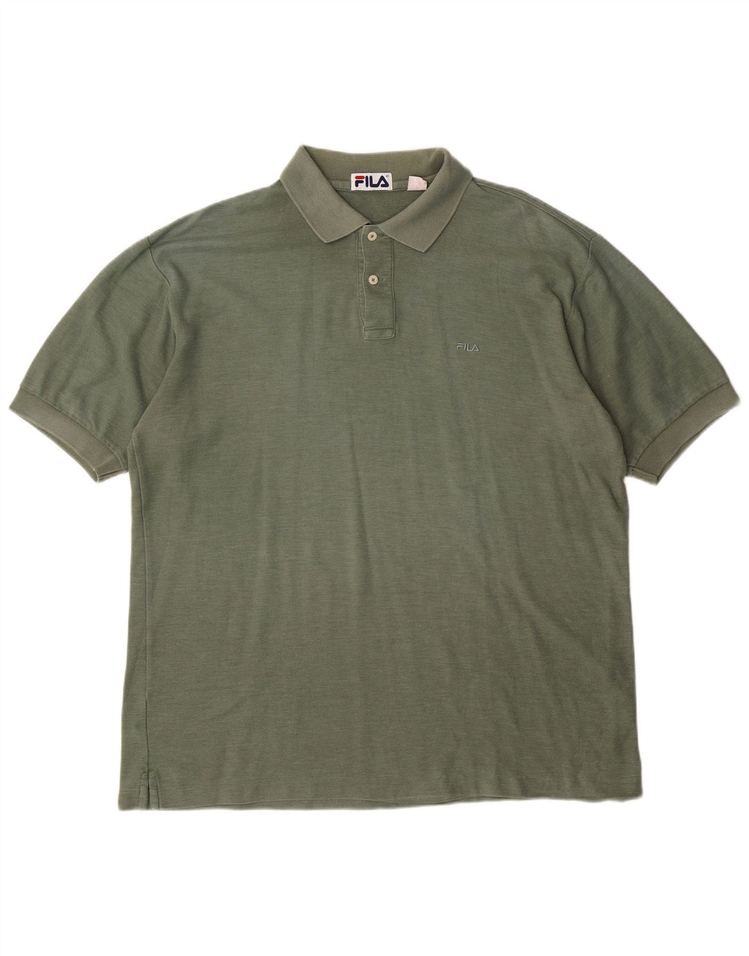 Fila Mens Polo Shirt IT 56 XL Green Cotton