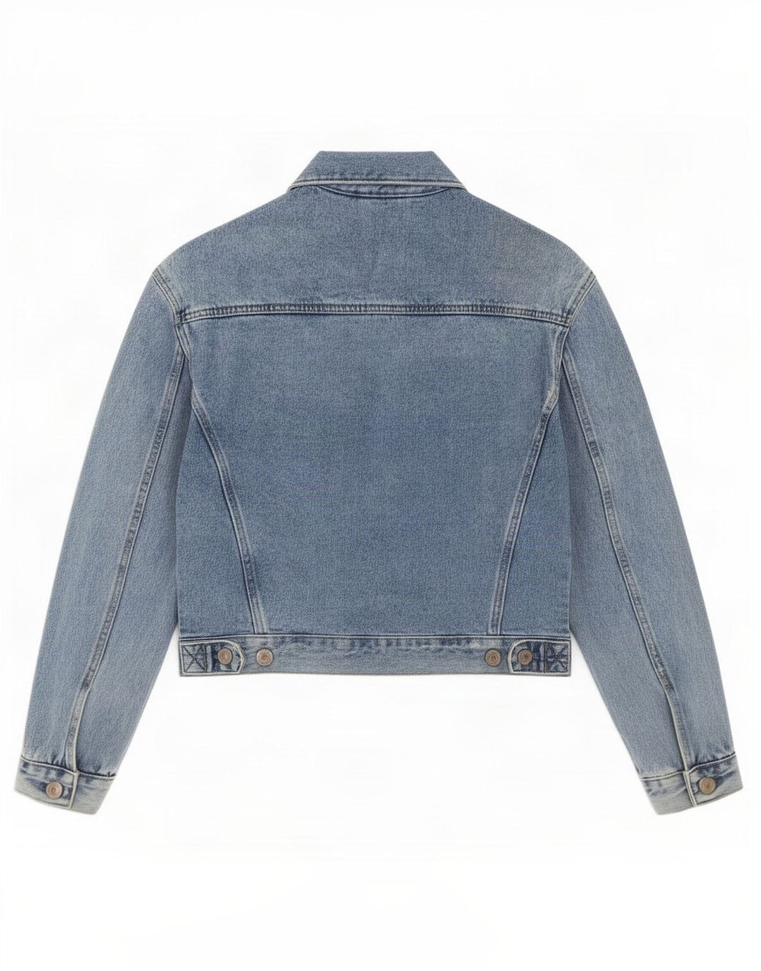 Zara Womens Crop Denim Jacket UK 6 XS Blue Cotton