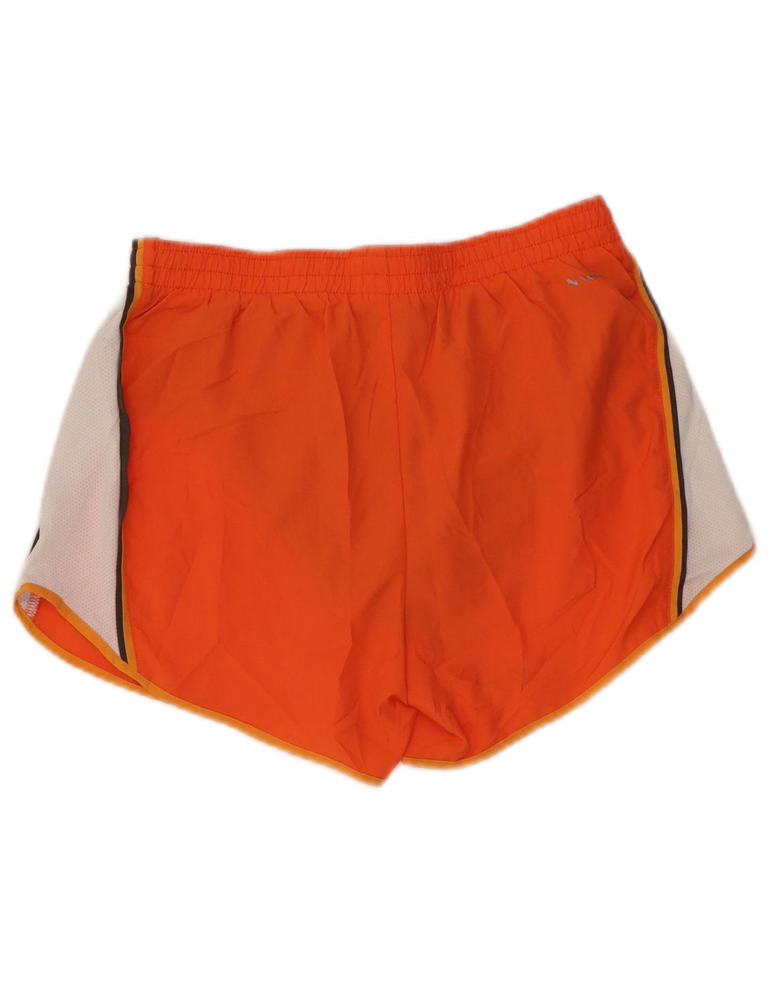NIKE Womens Sport Shorts US 4/6 Small  Orange Colourblock Polyester