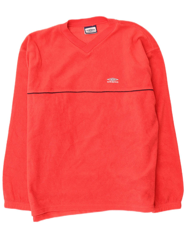 Umbro Mens Fleece Jumper 2XL Red Polyester