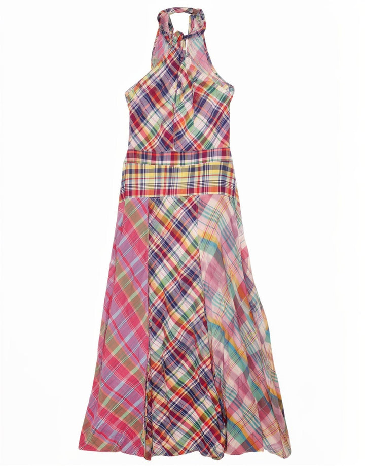 Polo Ralph Lauren Womens Halter Dress US 10 Large Multicoloured Patchwork