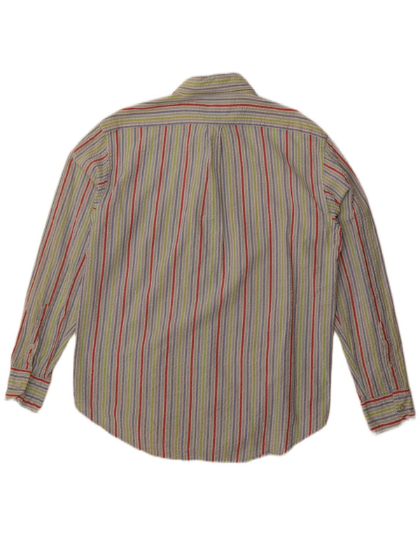 Boggi Mens Shirt XL Multicoloured Pinstripe Cotton