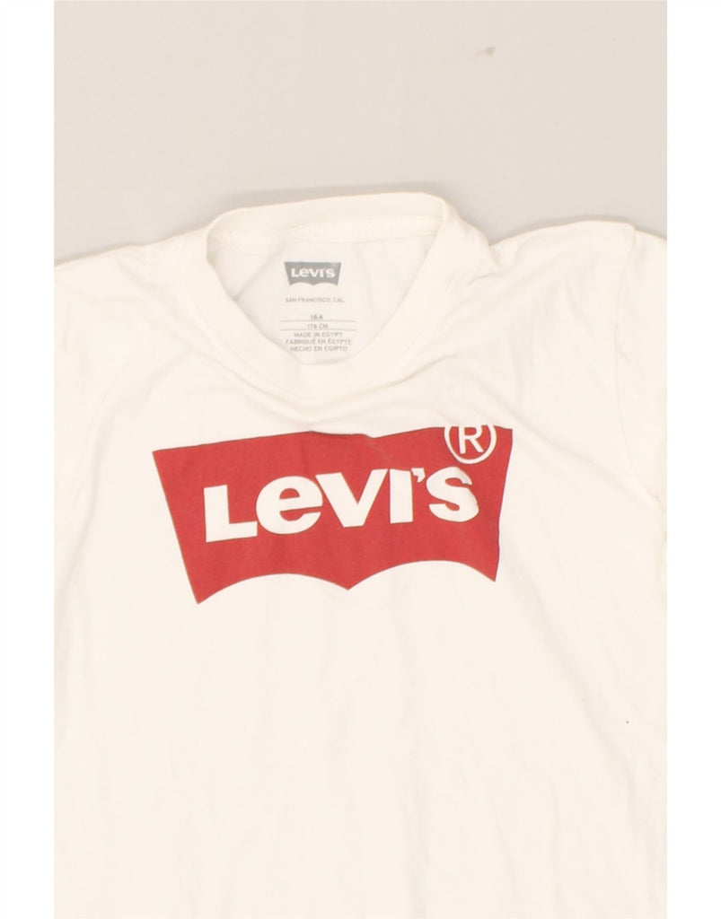 LEVI'S Boys Graphic T-Shirt Top 15-16 Years White | Vintage Levi's | Thrift | Second-Hand Levi's | Used Clothing | Messina Hembry 