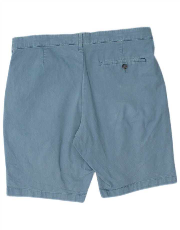 Marks & Spencer Mens Chino Shorts W32 Medium Blue Cotton