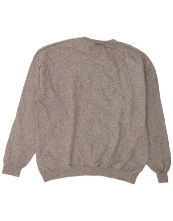Champion Mens Summit Graphic Sweatshirt Jumper XL Grey Flecked Cotton