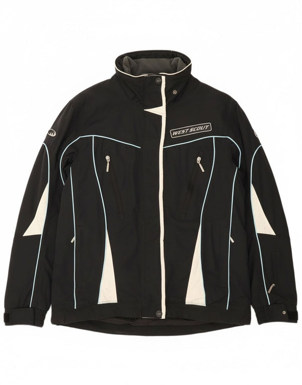 West Scout Womens Windbreaker Jacket UK 16 Large Black Colourblock Nylon